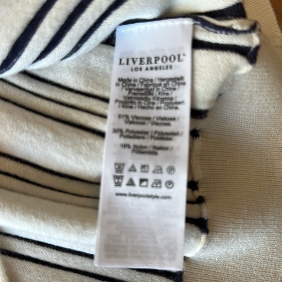 Liverpool NWT Boat Neck Dolman Sweater Navy/Cream Stripe Size M - Picture 7 of 7